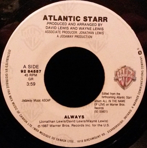 LP Atlantic Starr - Always VINYL 7 POLEGADA