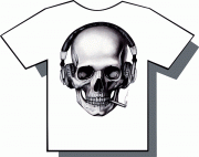 CAMISETA DJ CAVEIRA C FONE 