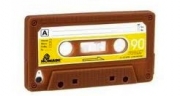 Capa Fita Cassete Para Iphone MODELO FITA K7 SILICONE MARROM