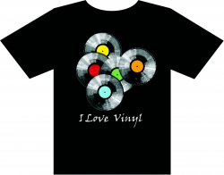 Camiseta I Love Vinyl I