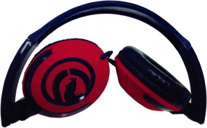 FONE ECKO EKUPLSRD PULSE Lightweight Headphones Foldable Mic Red