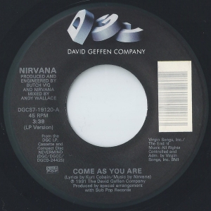 LP Nirvana - Come As You Are VINYL 7 POLEGADA