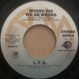 LP LTD - Where Did We Go Wrong VINIL 7 POLEGADA